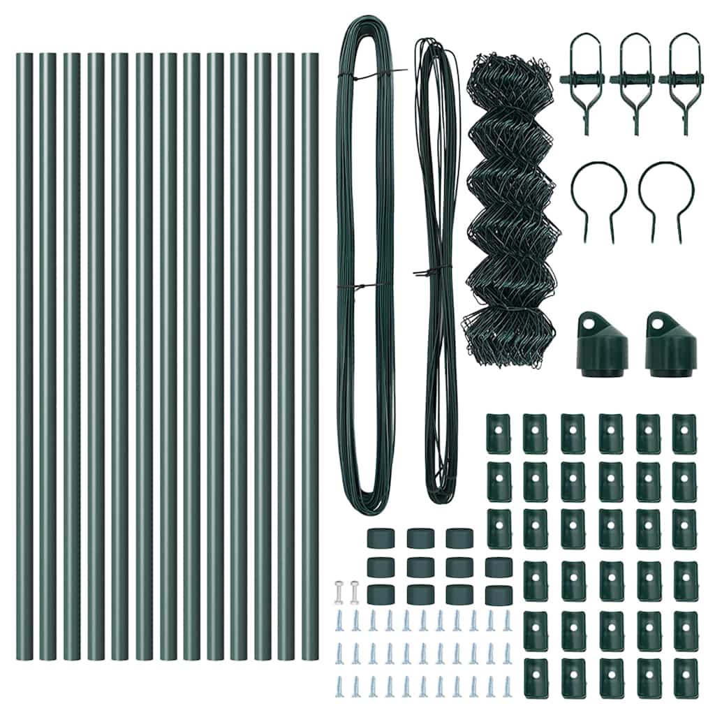 Recinzione a maglie con posti Verde 0.4 x 25 m Acciaio 3351082