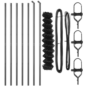 Recinzione a maglie con posti Grigio 1 x 10 m Acciaio 3351097