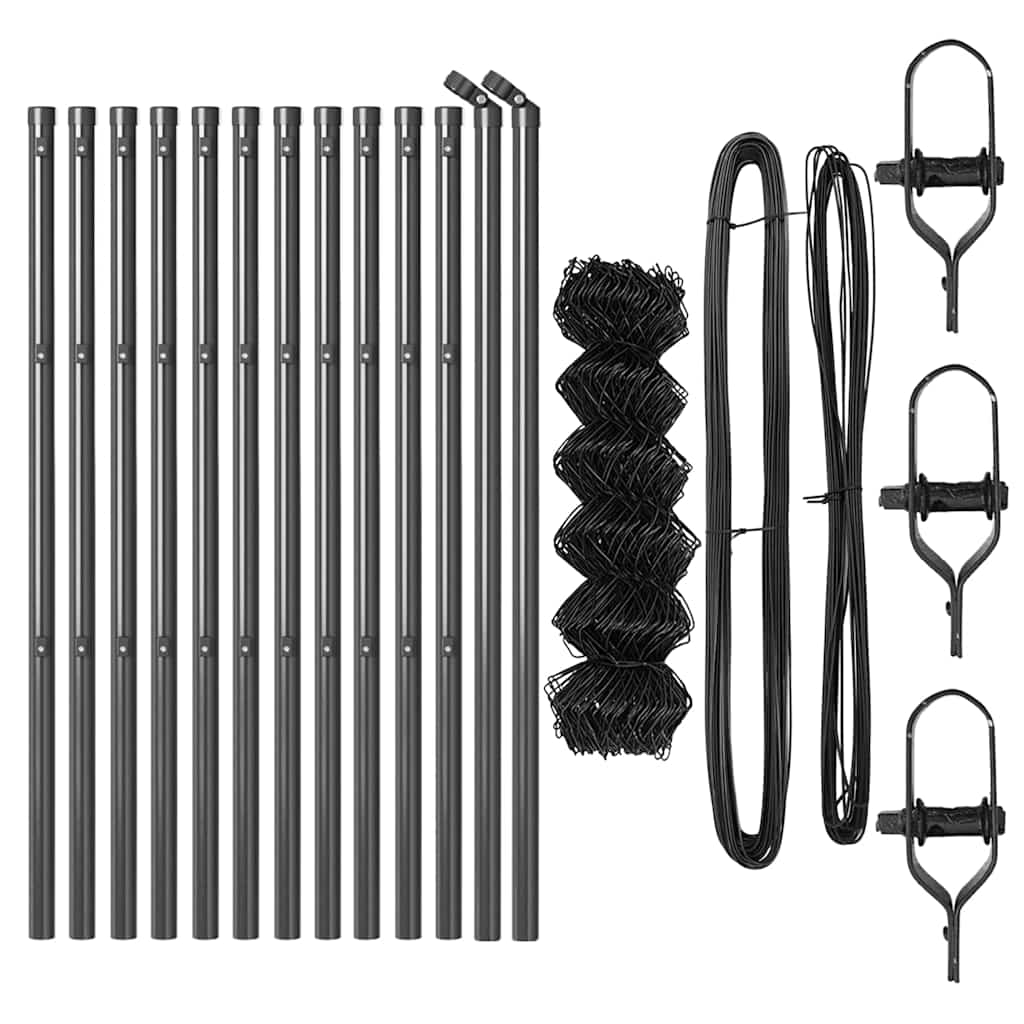 Recinzione a maglie con posti Grigio 0.4 x 25 m Acciaio 3351110