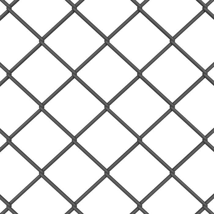 Recinzione a maglie con posti Grigio 0.8 x 25 m Acciaio 3351116