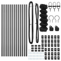 Recinzione a maglie con posti Grigio 0.8 x 25 m Acciaio 3351116