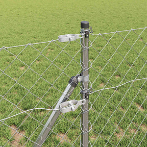 Recinzione a maglie con posti Argento 0.8 x 10 m Acciaio 3351132