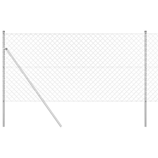 Recinzione a maglie con posti Argento 1.2 x 10 m Acciaio 3351134