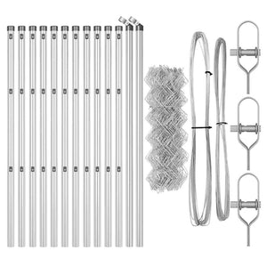 Recinzione a maglie con posti Argento 0.6 x 25 m Acciaio 3351139