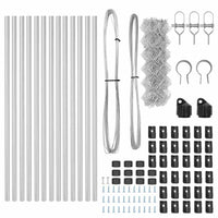 Recinzione a maglie con posti Argento 0.6 x 25 m Acciaio 3351139