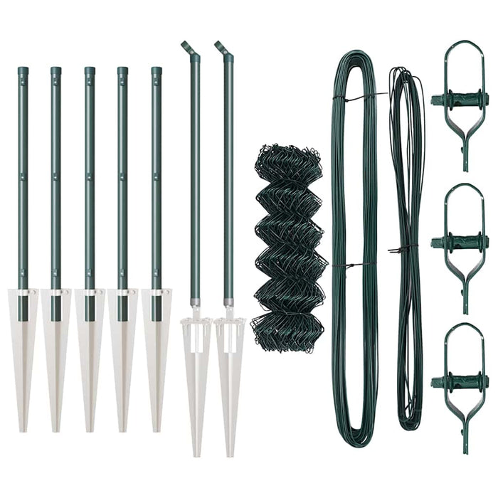 Recinzione a maglie con posti Verde 0.6 x 10 m Acciaio 3351147