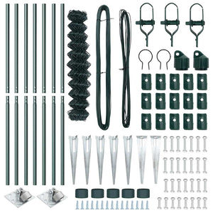 Recinzione a maglie con posti Verde 1.2 x 10 m Acciaio 3351150