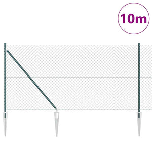 Recinzione a maglie con posti Verde 1.2 x 10 m Acciaio 3351150