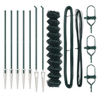 Recinzione a maglie con posti Verde 1.2 x 10 m Acciaio 3351158