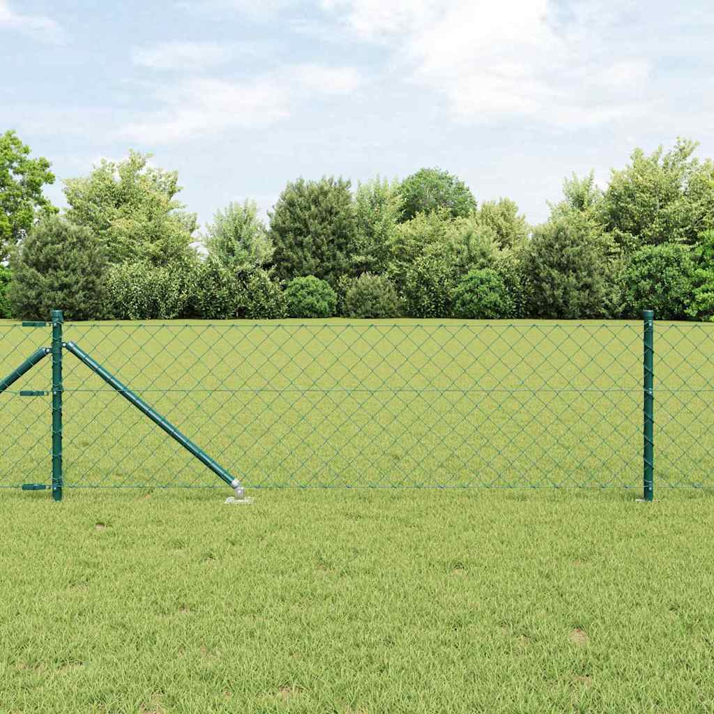 Recinzione a maglie con posti Verde 0.6 x 25 m Acciaio 3351167
