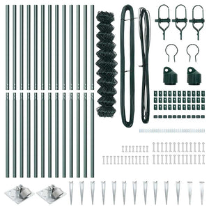 Recinzione a maglie con posti Verde 1 x 25 m Acciaio 3351169