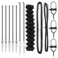 Recinzione a maglie con posti Grigio 1.4 x 10 m Acciaio 3351187