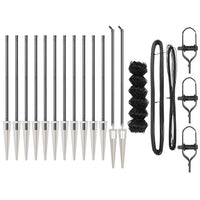 Recinzione a maglie con posti Grigio 0.4 x 25 m Acciaio 3351190