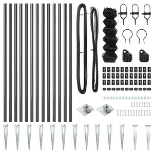 Recinzione a maglie con posti Grigio 0.4 x 25 m Acciaio 3351190