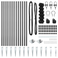 Recinzione a maglie con posti Grigio 0.8 x 25 m Acciaio 3351192