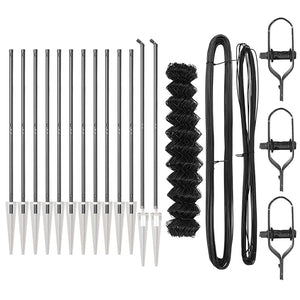 Recinzione a maglie con posti Grigio 1.2 x 25 m Acciaio 3351198