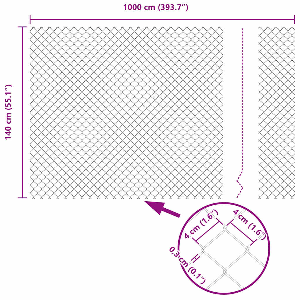 Set di pali del recinto Argento 10 x 1.4 m Acciaio zincato 3351207
