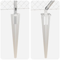 Set di pali del recinto Argento 25 x 0.8 m Acciaio zincato 3351220