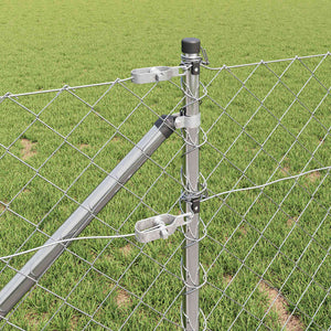 Recinzione a maglie con posti Argento 1 x 25 m Acciaio 3351224