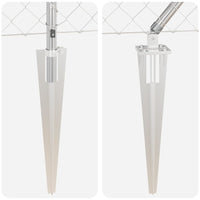 Set di pali del recinto Argento 25 x 1,2 m Acciaio zincato 3351225