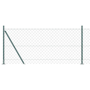 Set di pali del recinto Argento 10 x 0.8 m Acciaio zincato 3351236