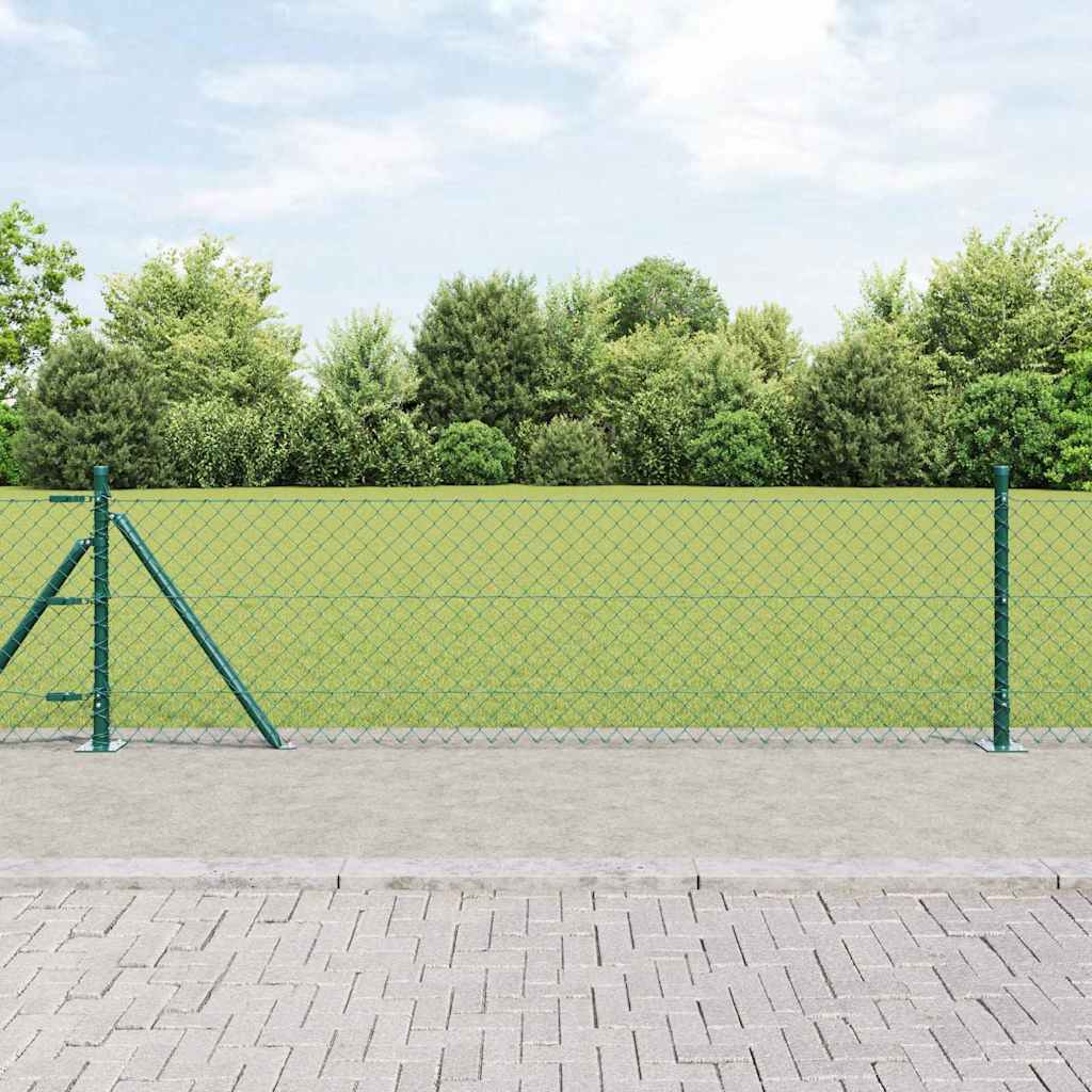 Recinzione a maglie con posti Verde 0.6 x 25 m Acciaio 3351243