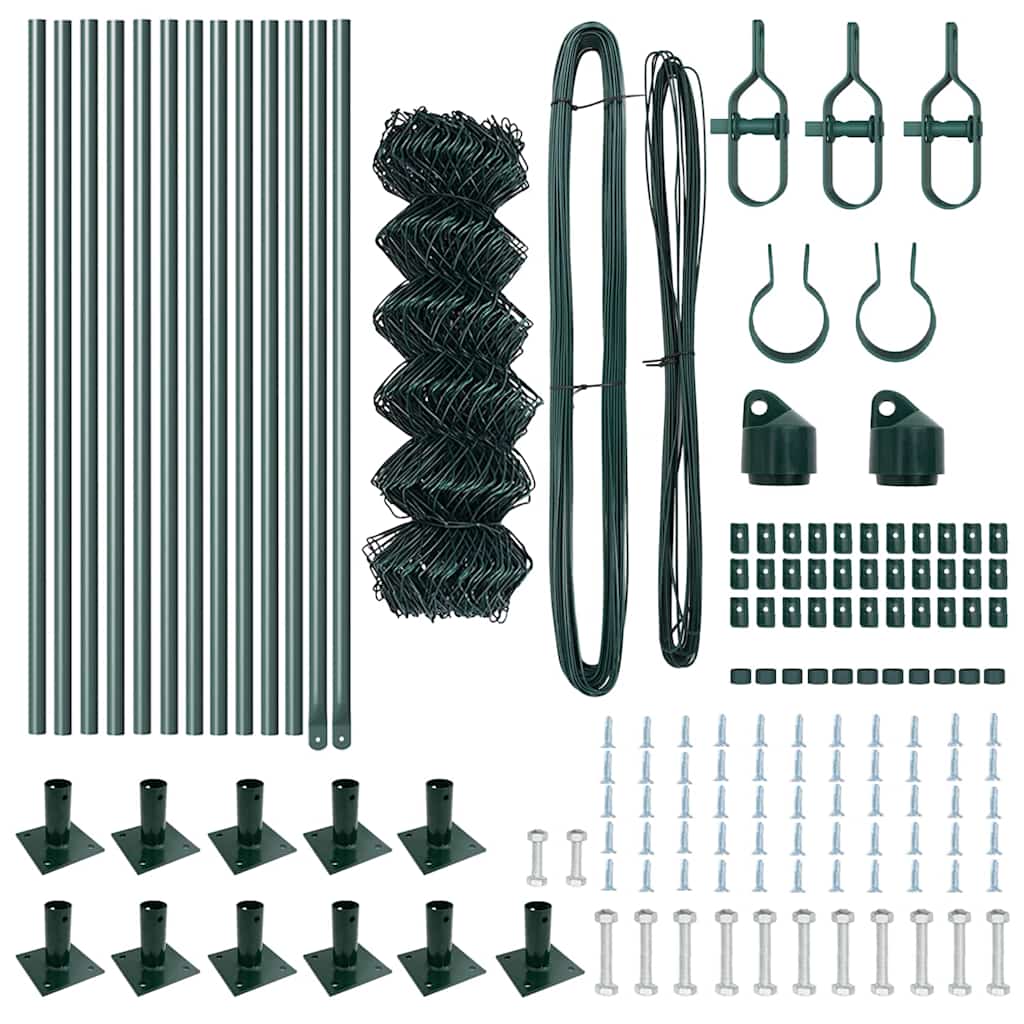 Recinzione a maglie con posti Verde 0.6 x 25 m Acciaio 3351243