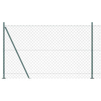 Recinzione a maglie con posti Verde 1.5 x 25 m Acciaio 3351252