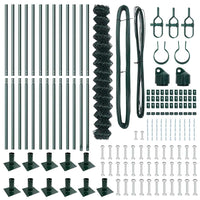 Recinzione a maglie con posti Verde 1.5 x 25 m Acciaio 3351252
