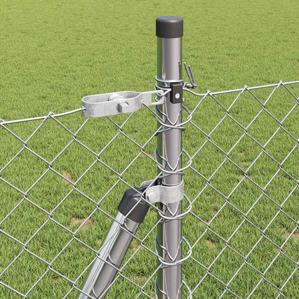 Recinzione a maglie con posti Argento 1 x 10 m Acciaio 3351285