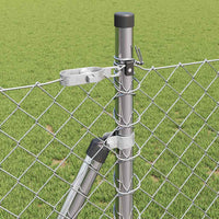 Recinzione a maglie con posti Argento 1 x 10 m Acciaio 3351285