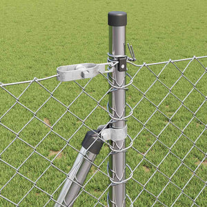 Recinzione a maglie con posti Argento 1 x 10 m Acciaio 3351285