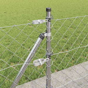 Recinzione a maglie con posti Argento 0.6 x 10 m Acciaio 3351291