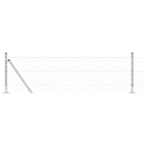 Recinzione a maglie con posti Argento 0.6 x 10 m Acciaio 3351291