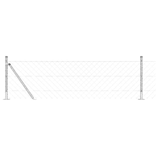 Recinzione a maglie con posti Argento 0.6 x 10 m Acciaio 3351291