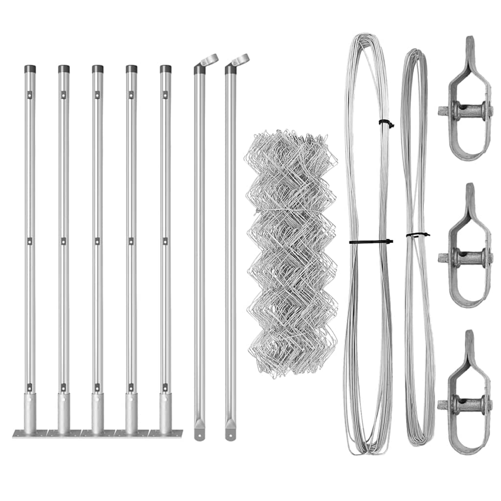 Recinzione a maglie con posti Argento 0.6 x 10 m Acciaio 3351291