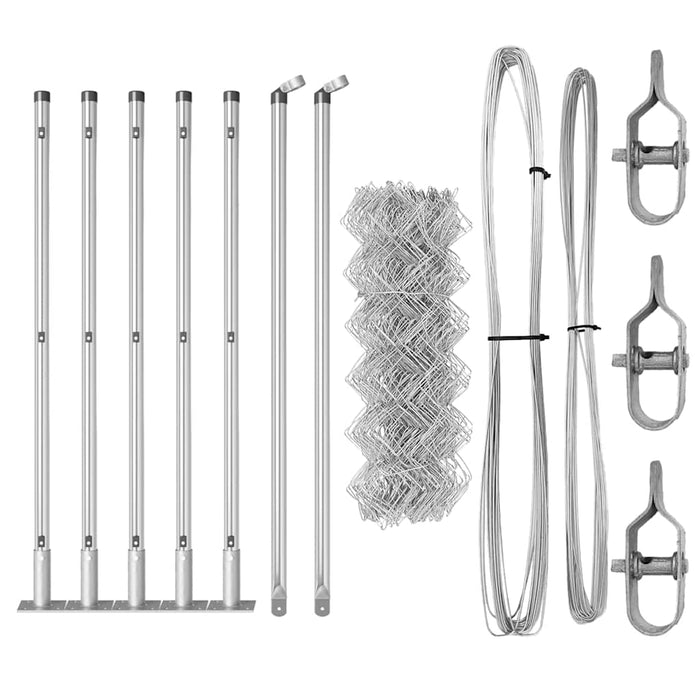 Recinzione a maglie con posti Argento 0.6 x 10 m Acciaio 3351291