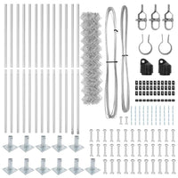 Recinzione a maglie con posti Argento 0.8 x 25 m Acciaio 3351303