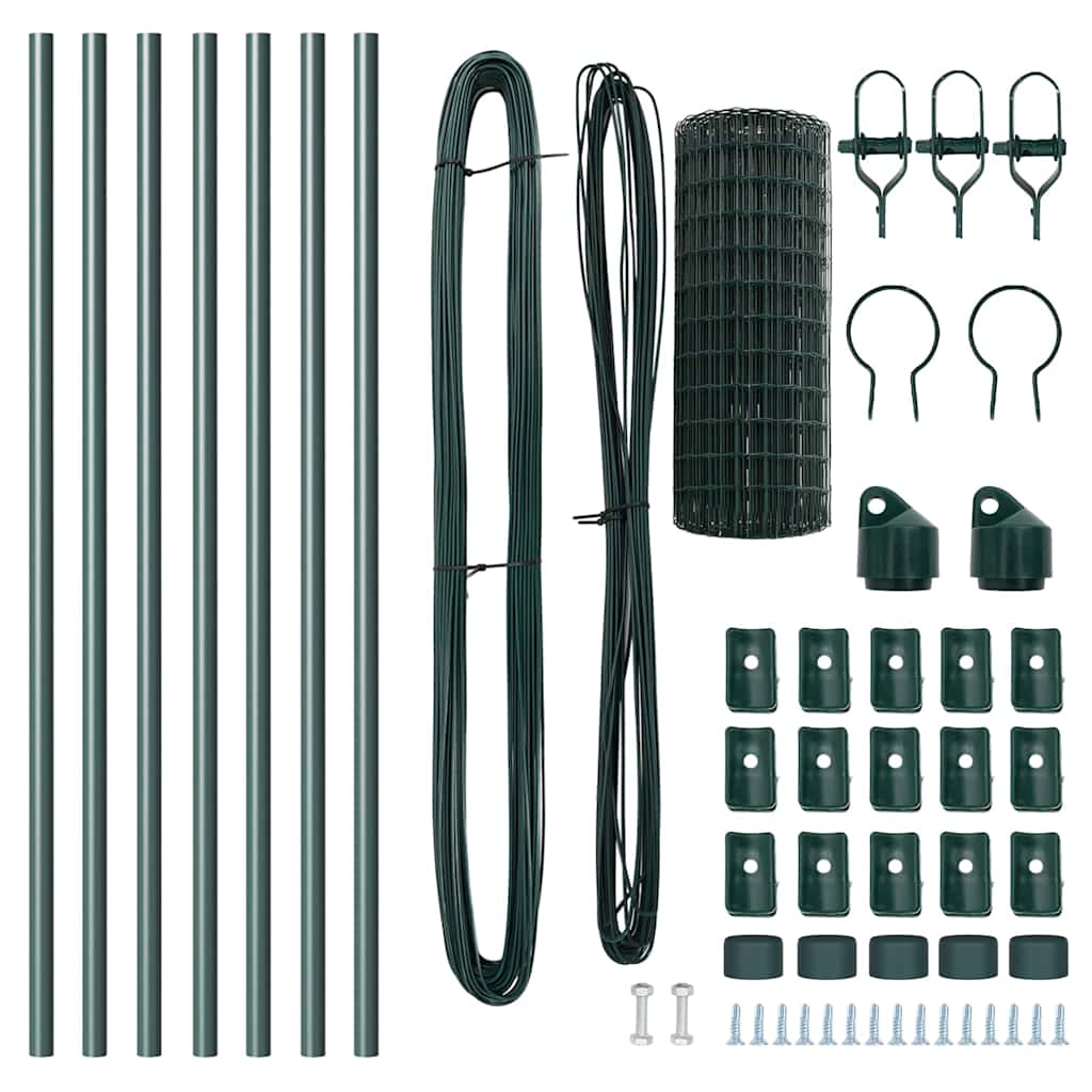 Recinzione con pali. Verde 0.4 x 10 m Acciaio 3350271