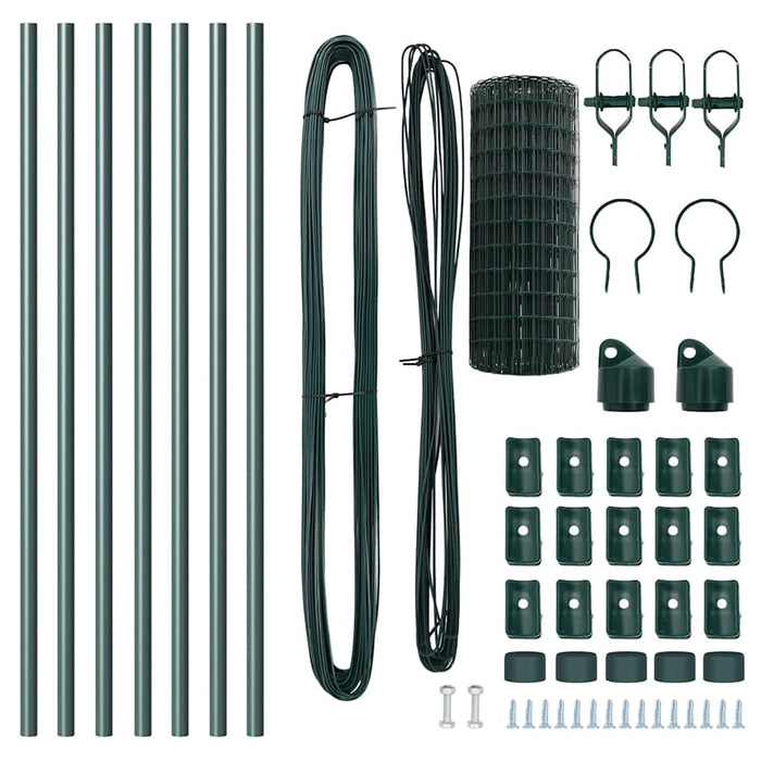 Recinzione con pali. Verde 0.4 x 10 m Acciaio 3350271