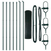 Recinzione con pali. Verde 1.2 x 10 m Acciaio 3350275