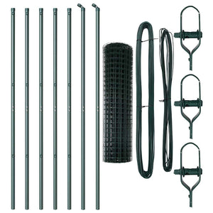 Recinzione con pali. Verde 1.2 x 10 m Acciaio 3350275