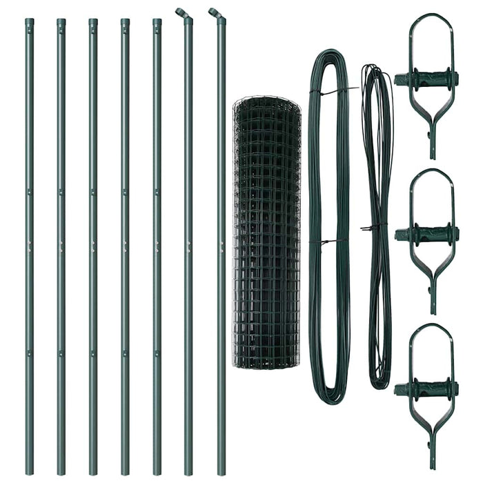Recinzione con pali. Verde 1.2 x 10 m Acciaio 3350275
