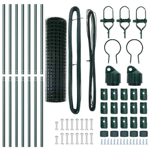 Recinzione con pali. Verde 1.2 x 10 m Acciaio 3350275