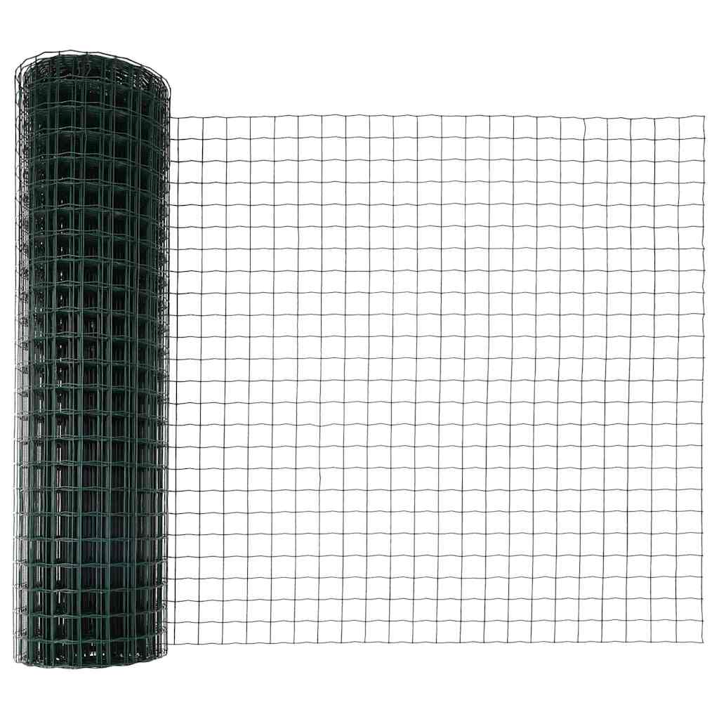 Recinzione con pali. Verde 1.2 x 10 m Acciaio 3350275