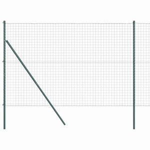Recinzione con pali. Verde 1.5 x 10 m Acciaio 3350277