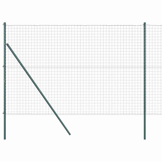 Recinzione con pali. Verde 1.5 x 10 m Acciaio 3350277
