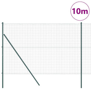 Recinzione con pali. Verde 1.5 x 10 m Acciaio 3350277