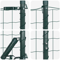 Recinzione con pali. Verde 1.2 x 10 m Acciaio 3350283