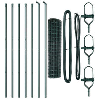 Recinzione con pali. Verde 1.2 x 10 m Acciaio 3350283